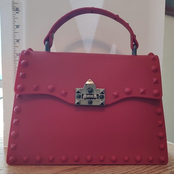 Stylish Red Jelly Handbag - Picture 1 of 6